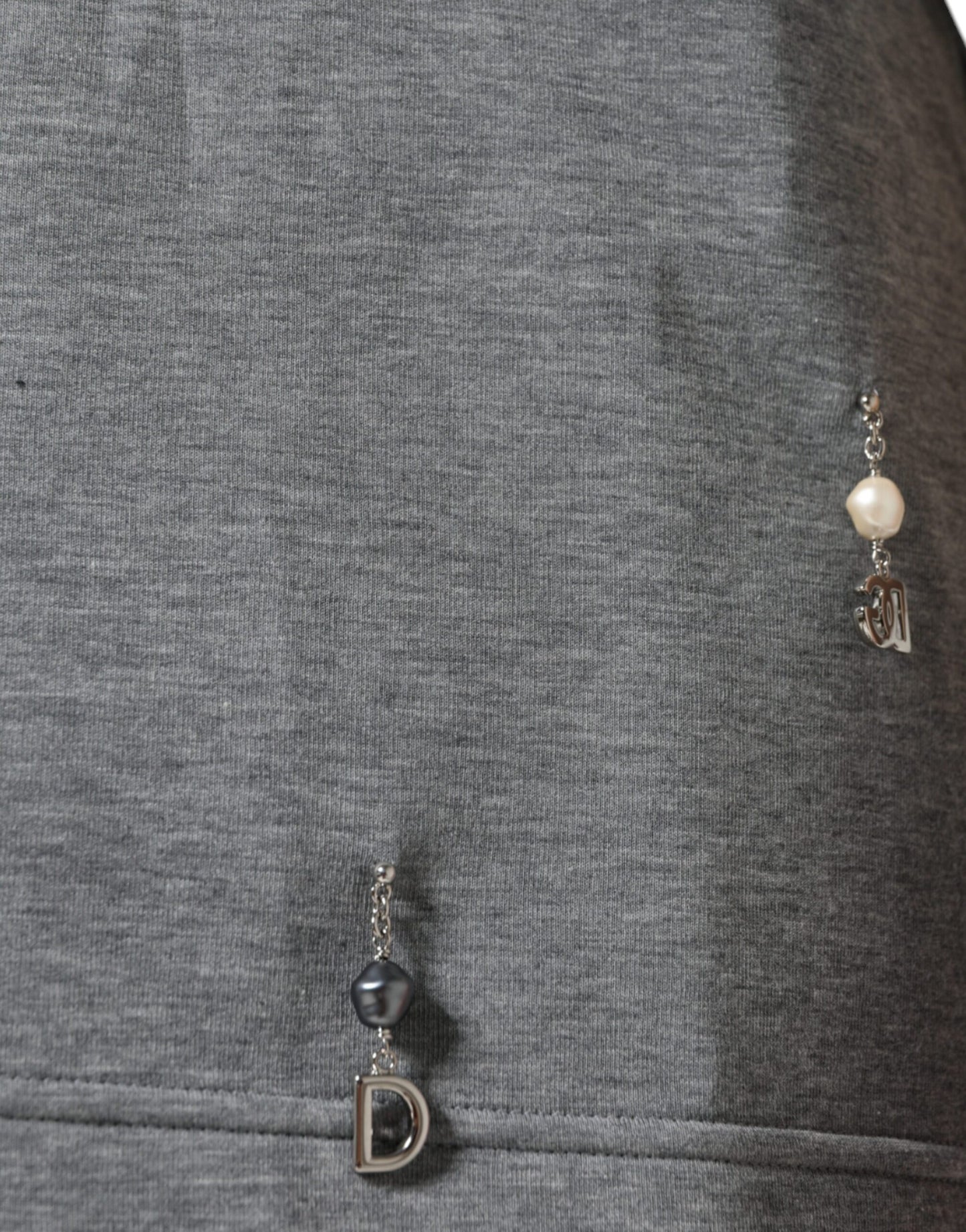 T-shirt Dolce & Gabbana gris en coton mélangé orné