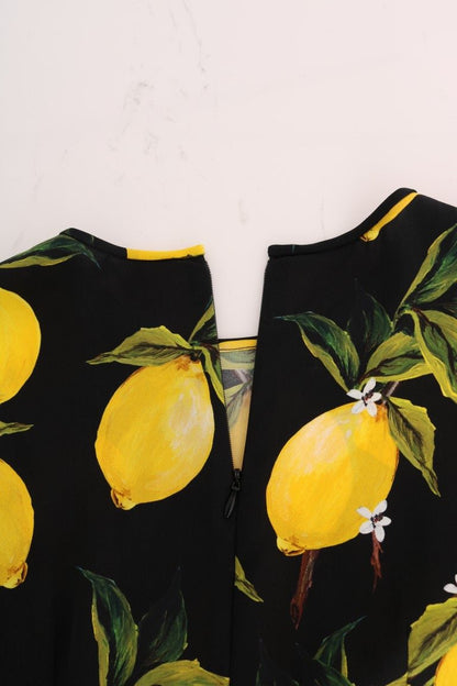 T-shirt en soie stretch multicolore à motif citron Dolce & Gabbana