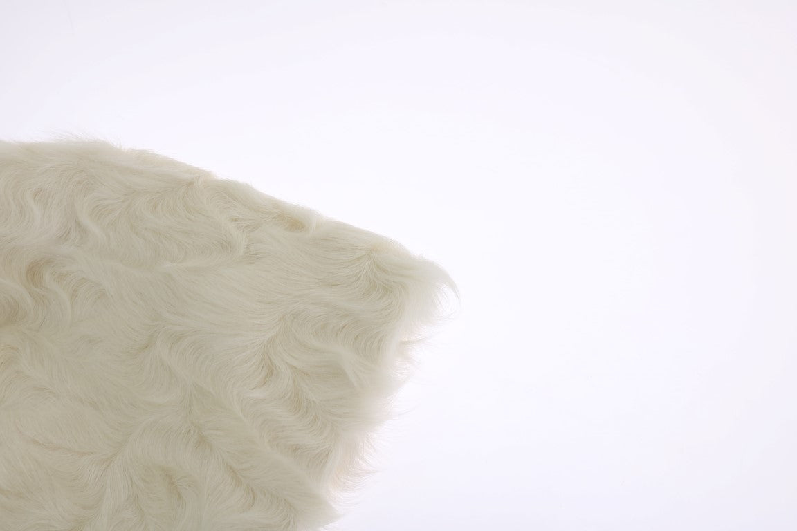 Bonnet Dolce & Gabbana en fourrure d'agneau Xiangao blanche