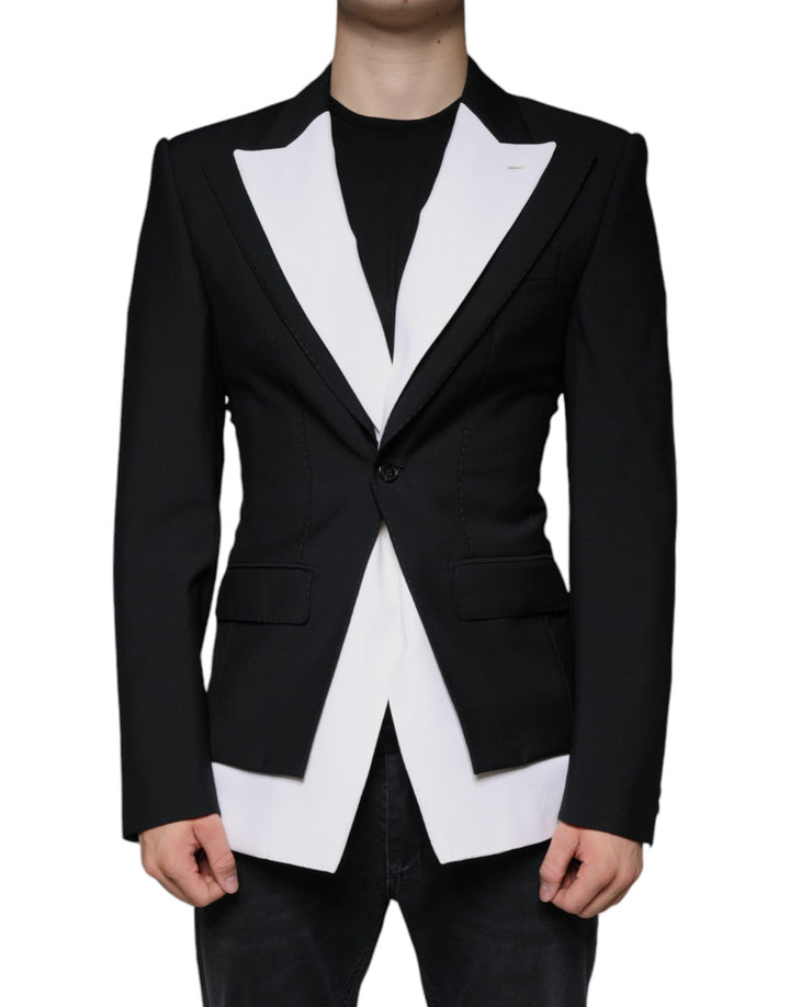Dolce & Gabbana Americana de vestir cruzada blanca y negra