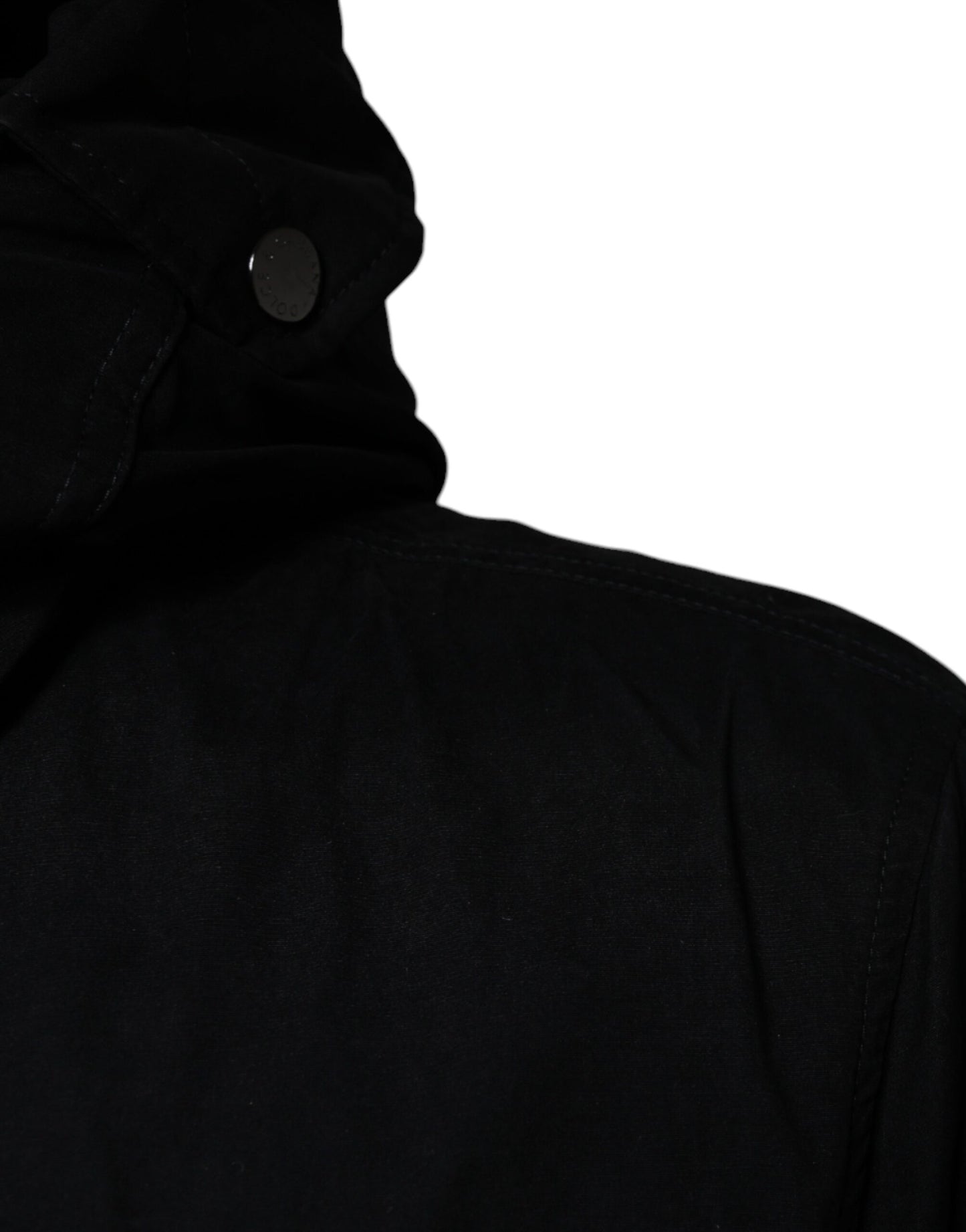 Chaqueta de parka con capucha de algodón negra Dolce & Gabbana