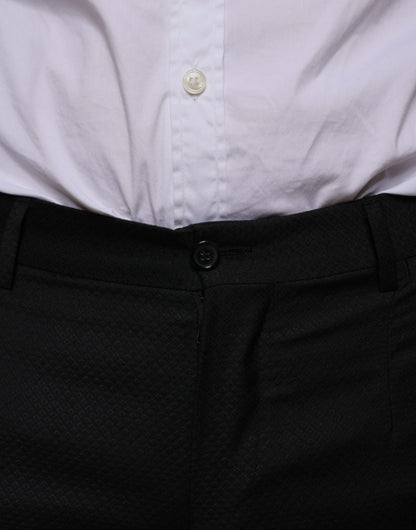 Pantalones de vestir ajustados de lana negra Dolce & Gabbana