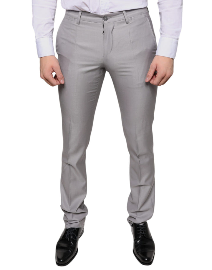 Pantalon de costume Dolce & Gabbana en laine gris clair