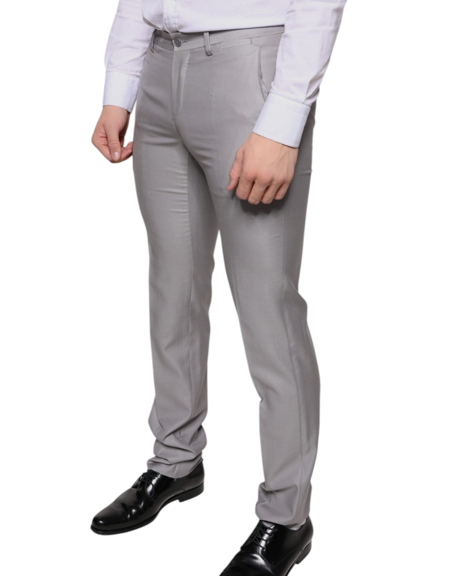 Pantalon de costume Dolce & Gabbana en laine gris clair