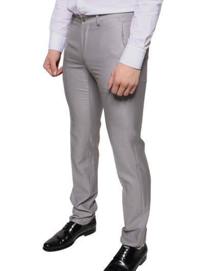 Pantalon de costume Dolce & Gabbana en laine gris clair