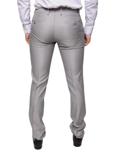 Pantalon de costume Dolce & Gabbana en laine gris clair