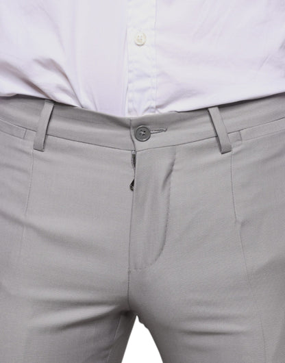 Pantalon de costume Dolce & Gabbana en laine gris clair