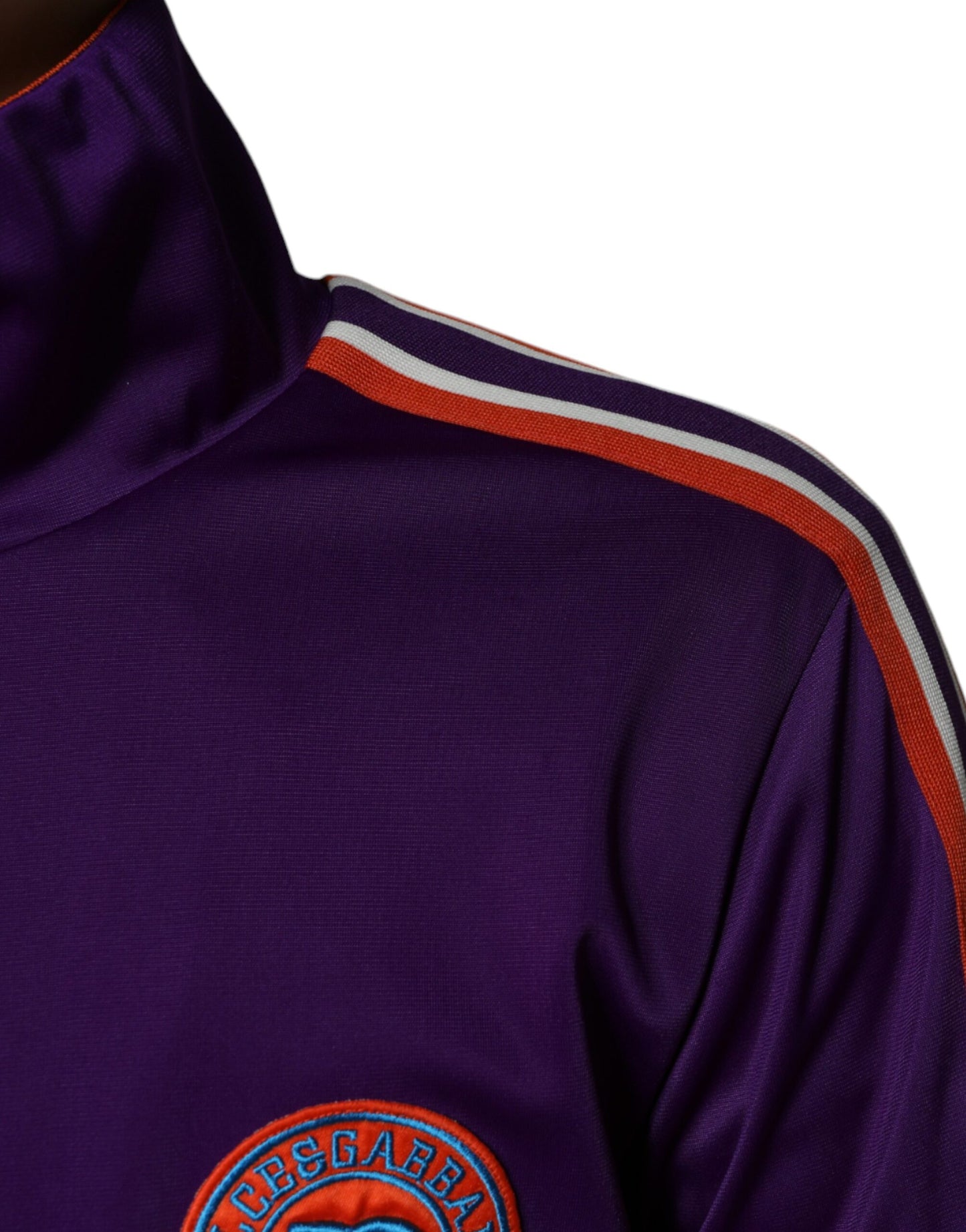 Dolce & Gabbana Pull à manches longues entièrement zippé en polyester violet