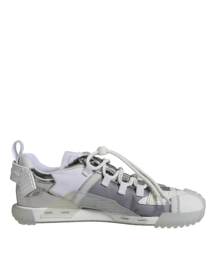 Zapatillas Dolce & Gabbana NS1 Bajas Blancas Plateadas