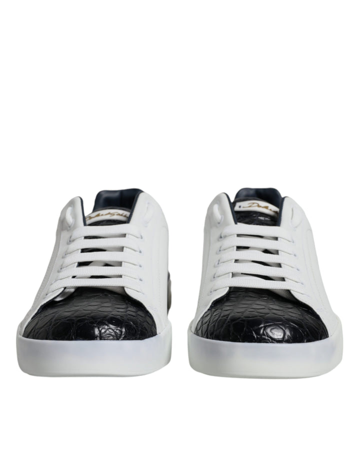 Zapatillas Dolce & Gabbana Portofino de Piel Blanca con Logo