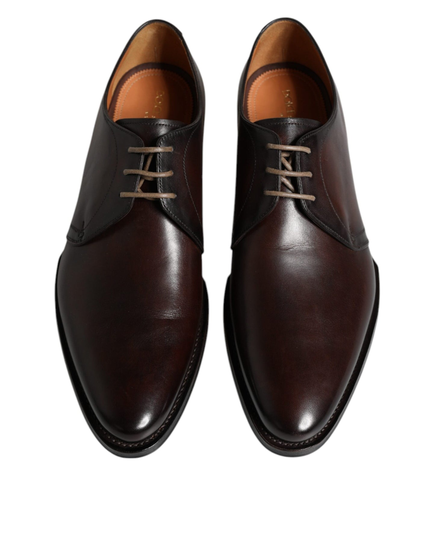 Chaussures Richelieu Homme Habillées Dolce & Gabbana en Cuir Marron à Lacets