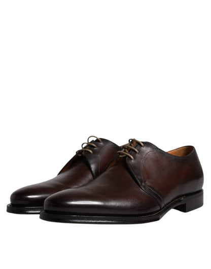Chaussures Richelieu Homme Habillées Dolce & Gabbana en Cuir Marron à Lacets