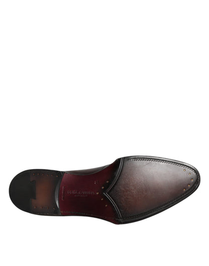 Chaussures Richelieu Homme Habillées Dolce & Gabbana en Cuir Marron à Lacets