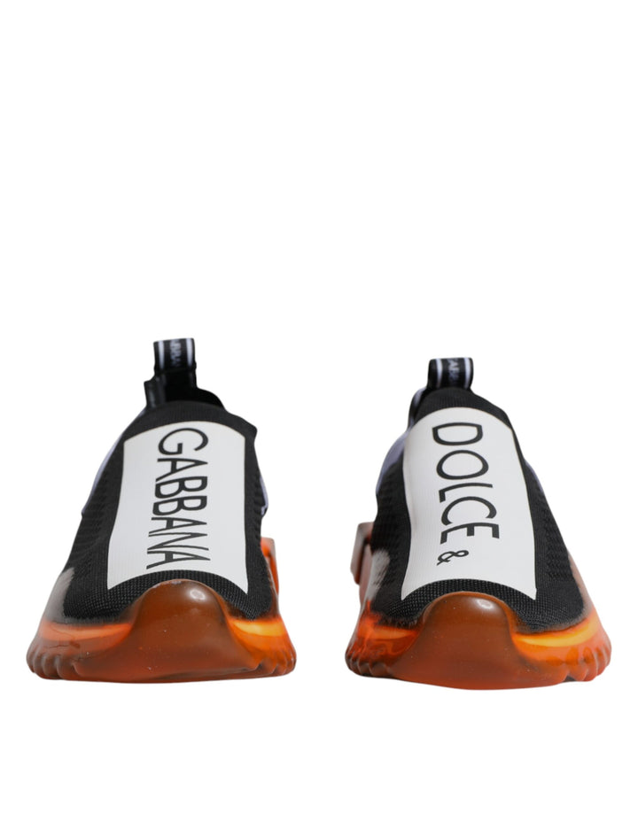 Dolce & Gabbana Zapatillas sin Cordones Sorrento Negras y Naranjas