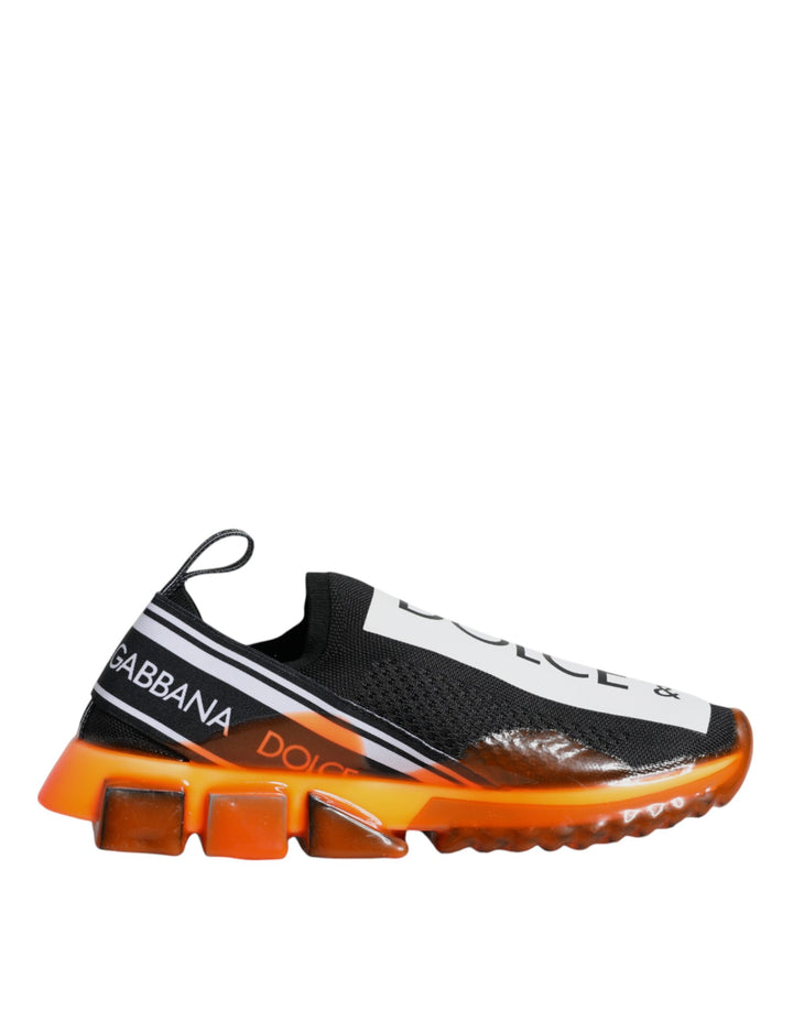 Dolce & Gabbana Zapatillas sin Cordones Sorrento Negras y Naranjas