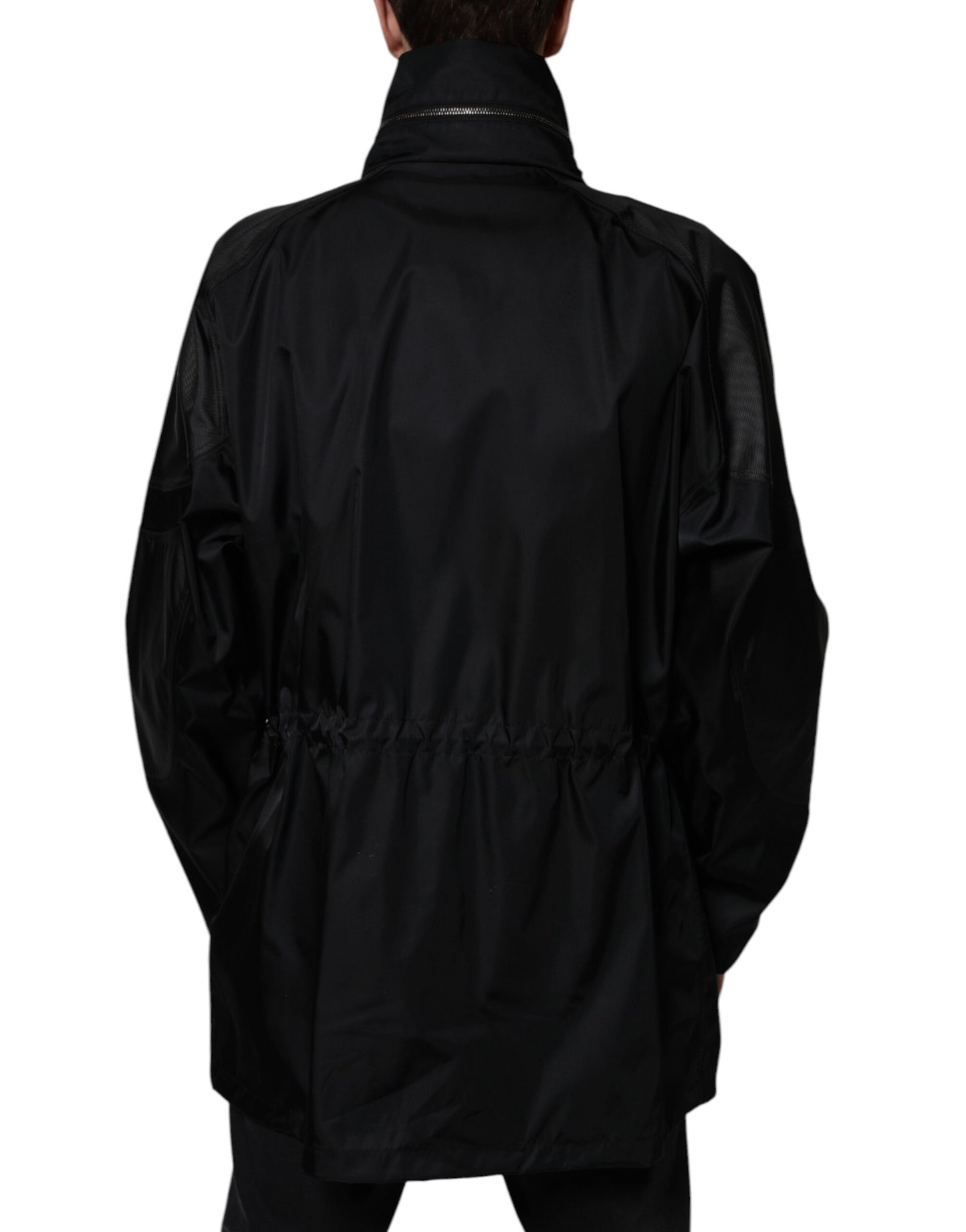 Dolce & Gabbana Negro Nailon Invierno Hombre Parka Abrigo Chaqueta