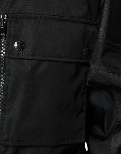 Dolce & Gabbana Negro Nailon Invierno Hombre Parka Abrigo Chaqueta
