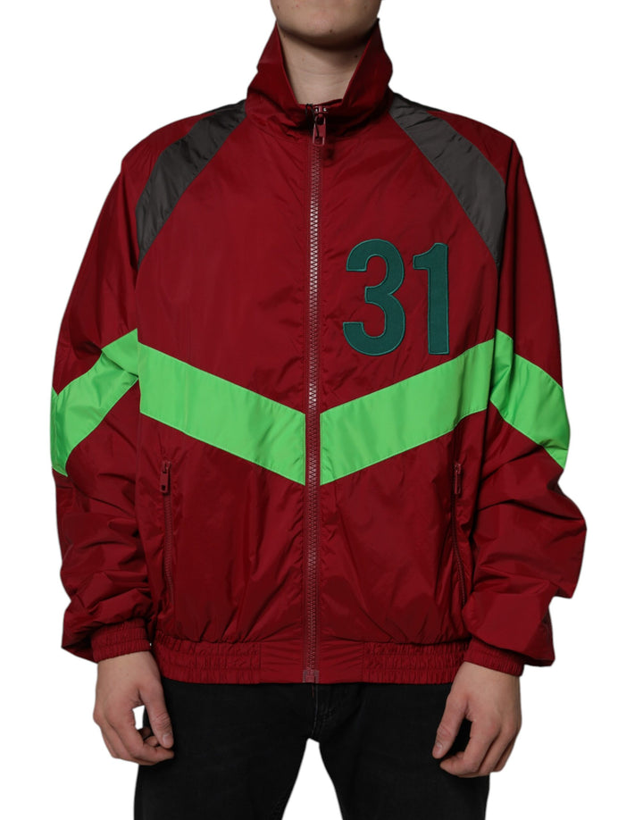Blouson coupe-vent Dolce & Gabbana en nylon multicolore entièrement zippé