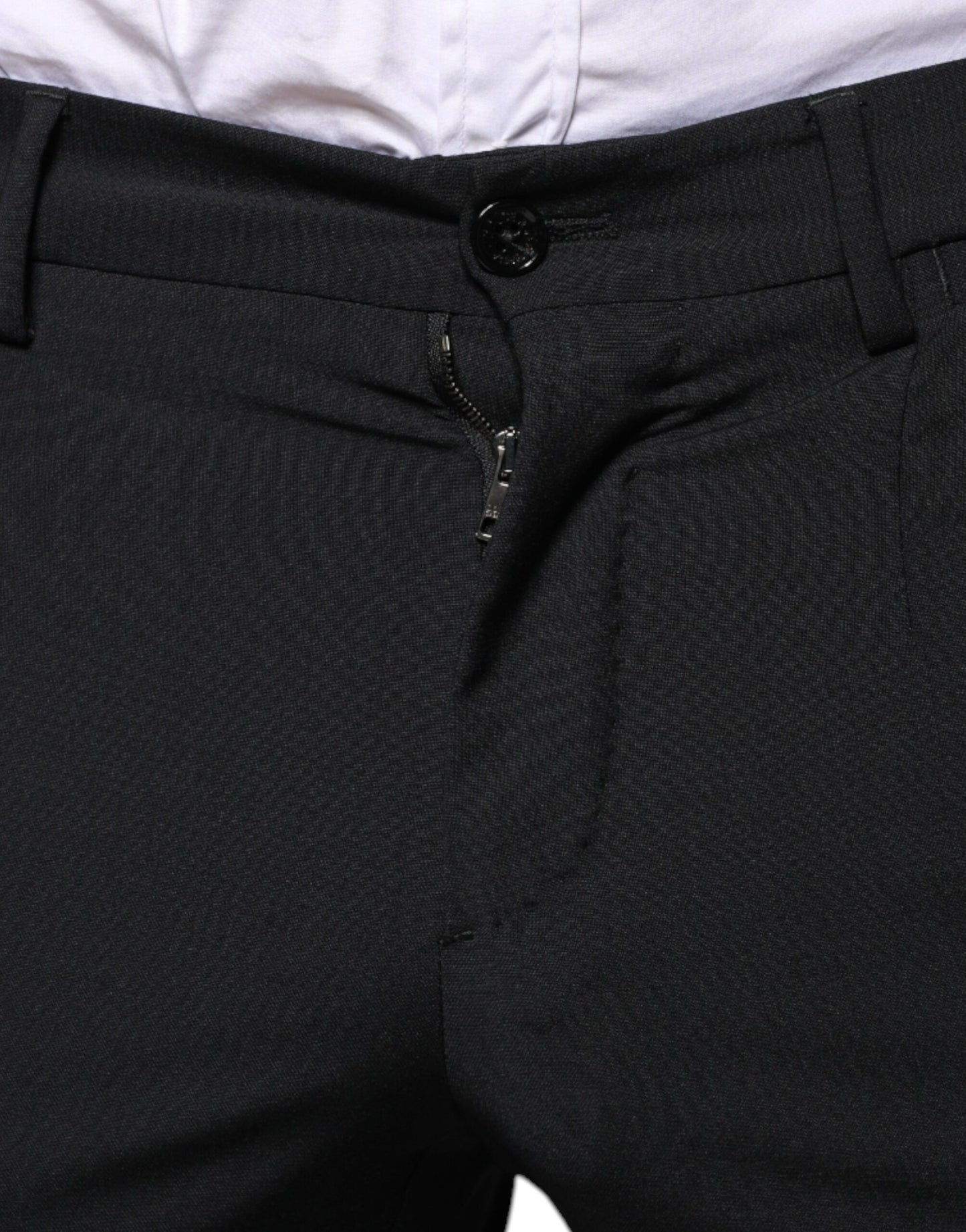 Traje de lana negro formal de 3 piezas Dolce & Gabbana de corte ajustado para hombre