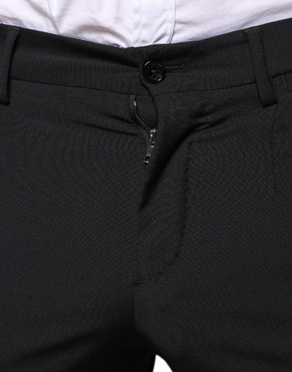 Traje de lana negro formal de 3 piezas Dolce & Gabbana de corte ajustado para hombre