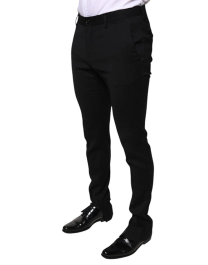 Pantalón de vestir ajustado de lana negro Dolce & Gabbana