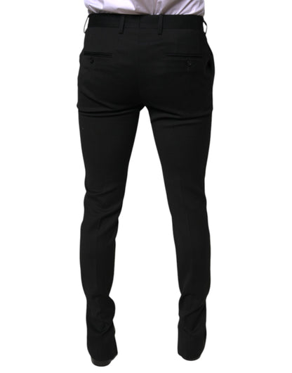 Pantalón de vestir ajustado de lana negro Dolce & Gabbana