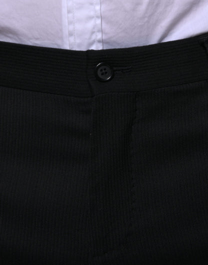 Pantalón de vestir ajustado de lana negro Dolce & Gabbana