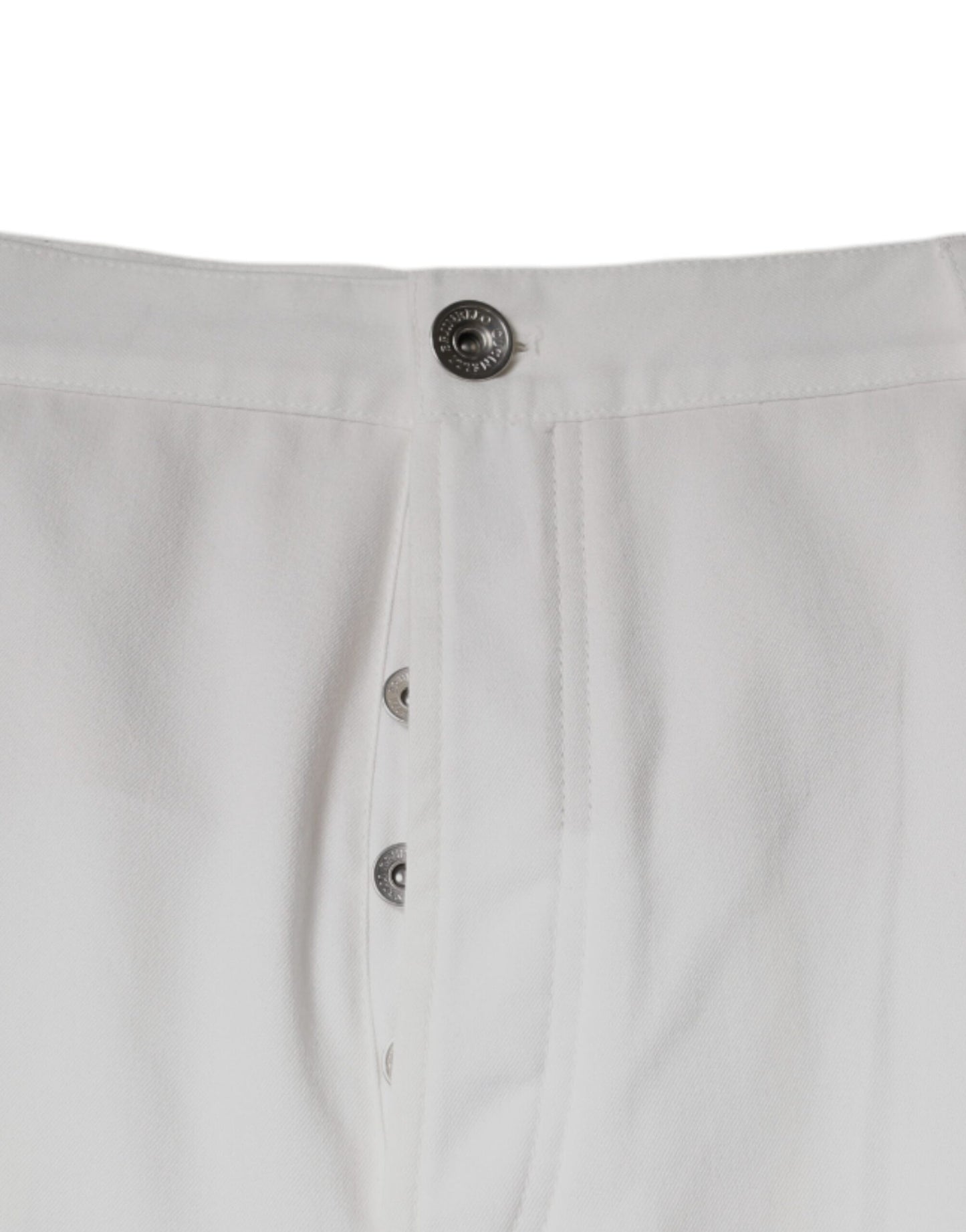Brunello Cucinelli Pantalones de Vestir de Hombre de Algodón Blanco Corte Tapered