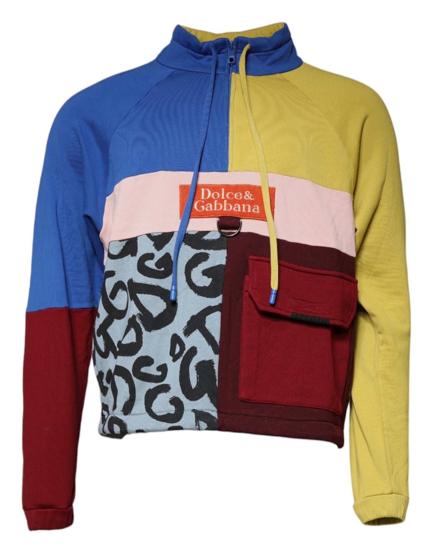Dolce & Gabbana Sweat-shirt Patchwork Multicolore Homme