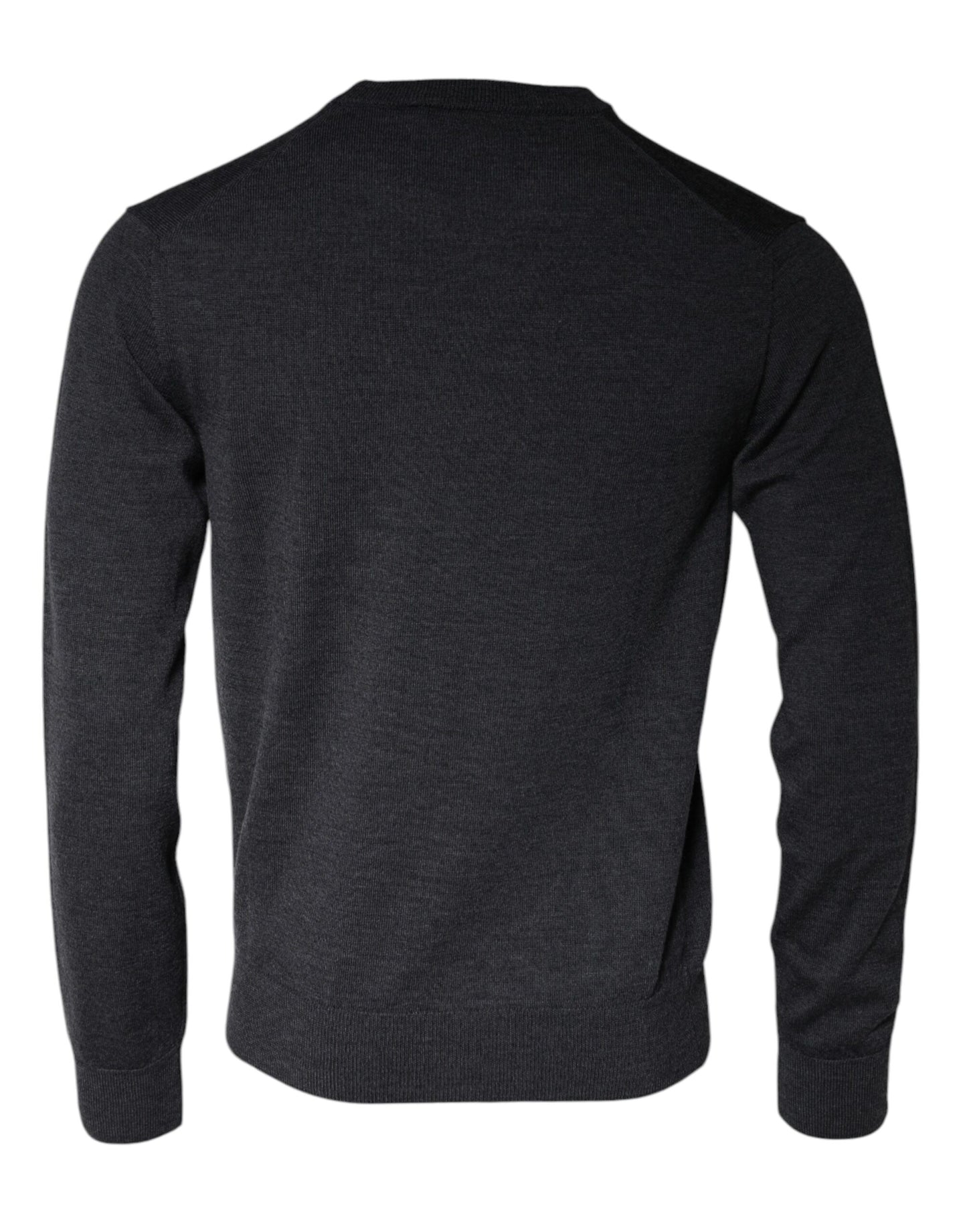 Pull ras du cou en laine gris foncé Dolce & Gabbana