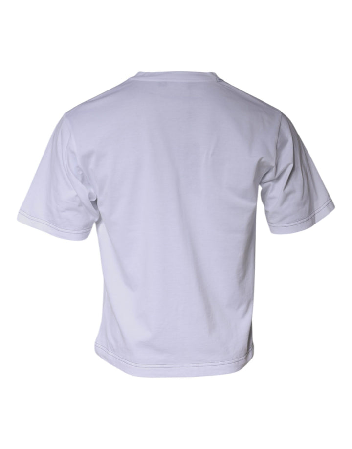 T-shirt à manches courtes en coton blanc avec logo DG Dolce & Gabbana