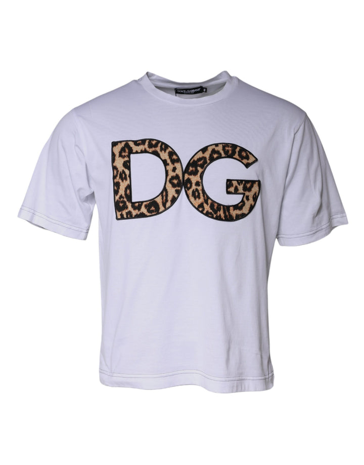 T-shirt à manches courtes en coton blanc avec logo DG Dolce & Gabbana