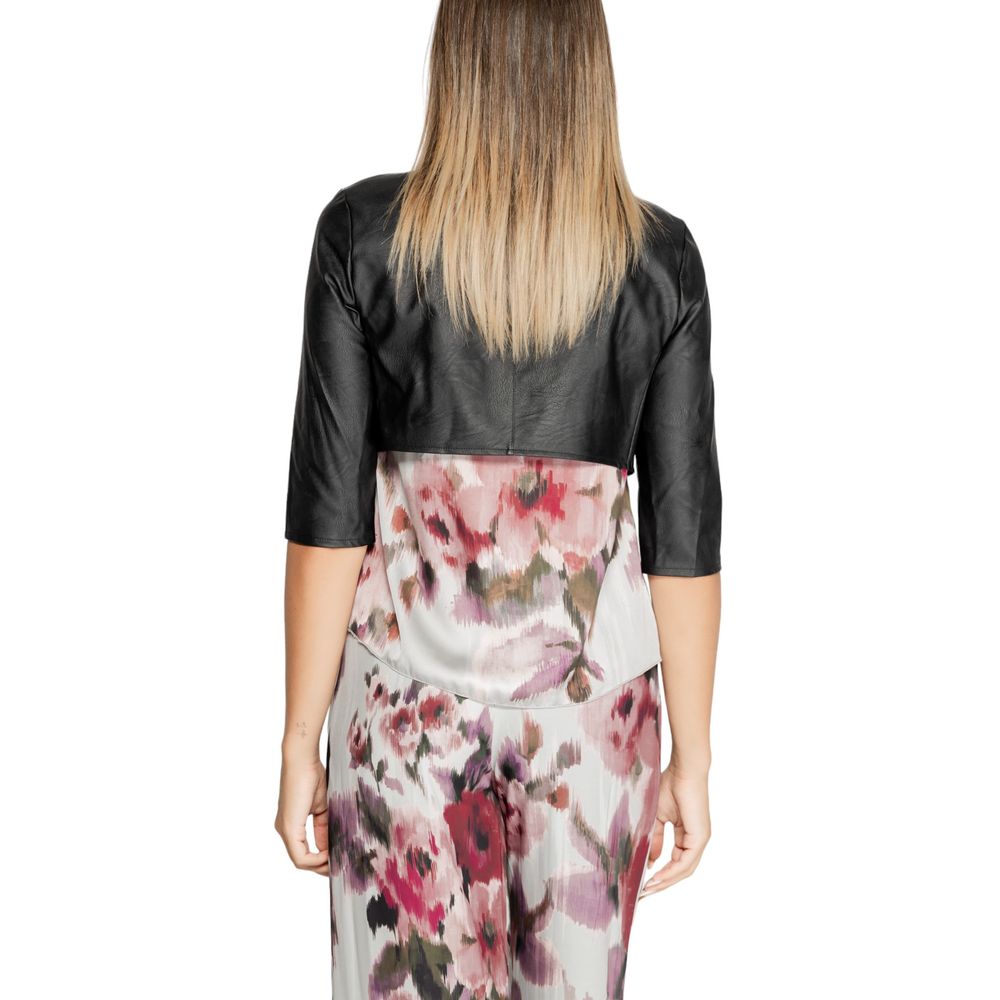 Rinascimento Black Polyethylene Cardigan