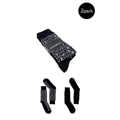 Chaussettes en coton noires Emporio Armani Underwear