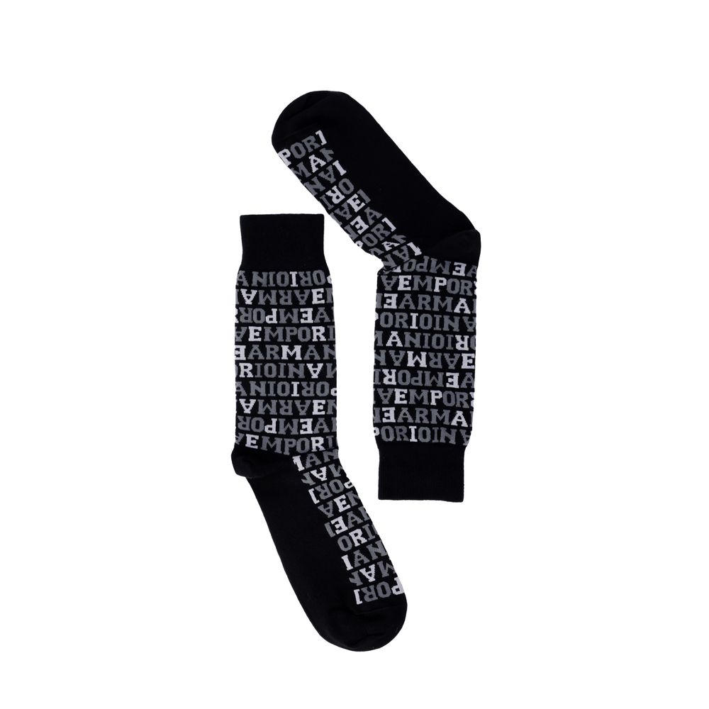Chaussettes en coton noires Emporio Armani Underwear