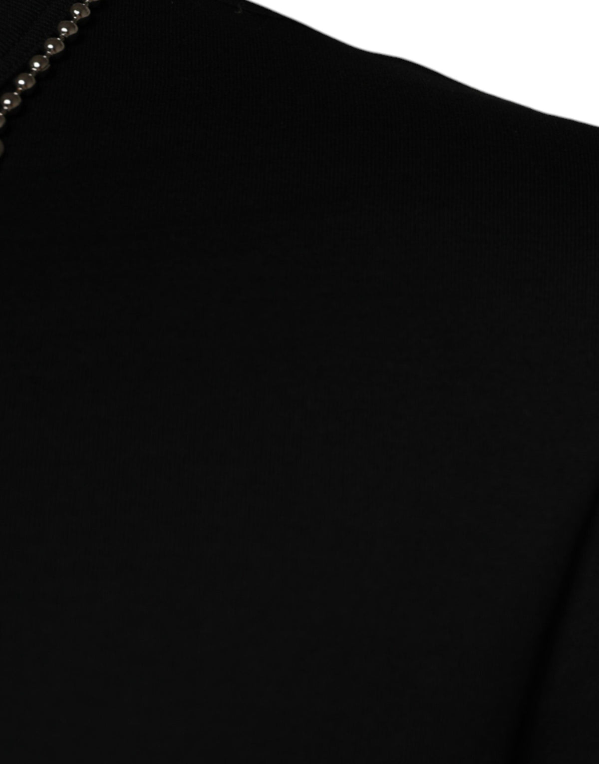 T-shirt en coton noir orné d'un collier Dolce & Gabbana