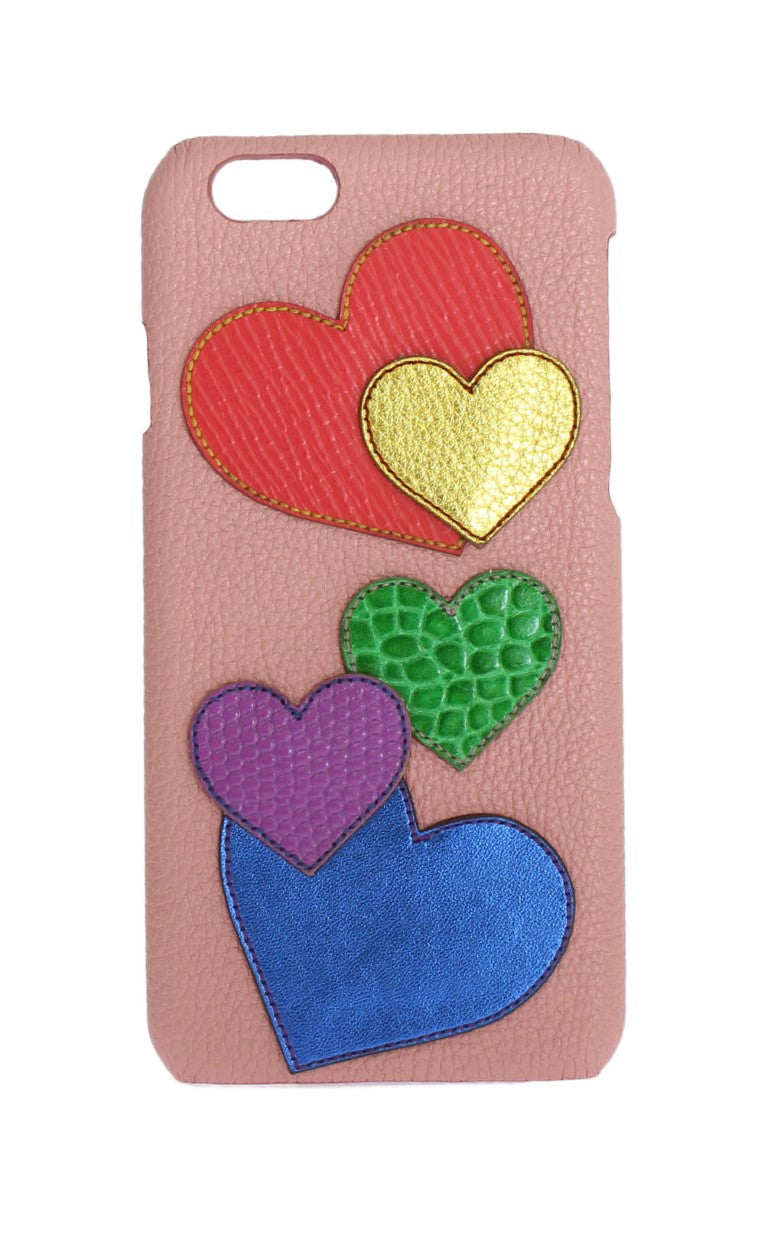 Coque de téléphone cœur en cuir rose Dolce & Gabbana