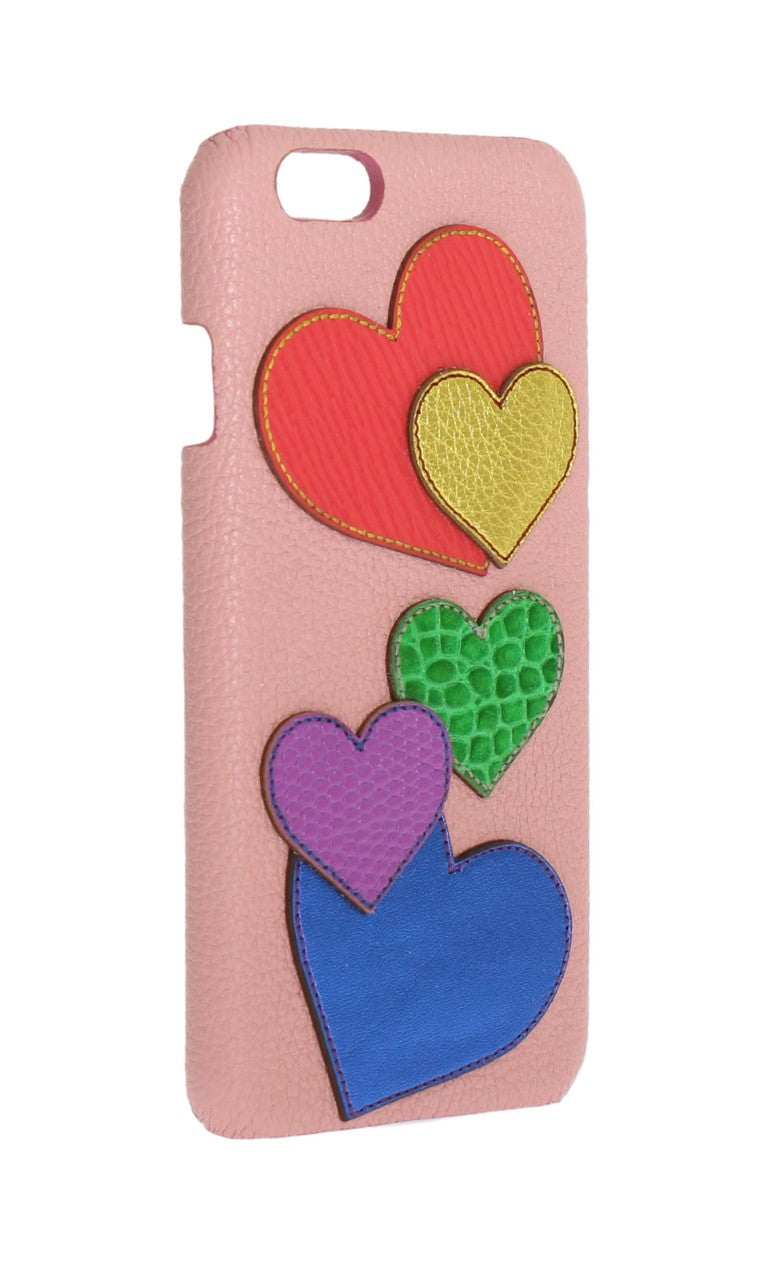 Coque de téléphone cœur en cuir rose Dolce & Gabbana
