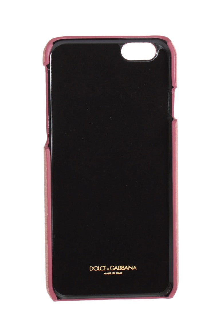 Coque de téléphone cœur en cuir rose Dolce & Gabbana