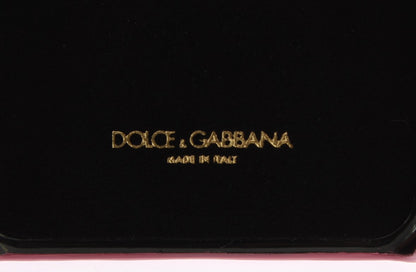 Coque de téléphone cœur en cuir rose Dolce & Gabbana