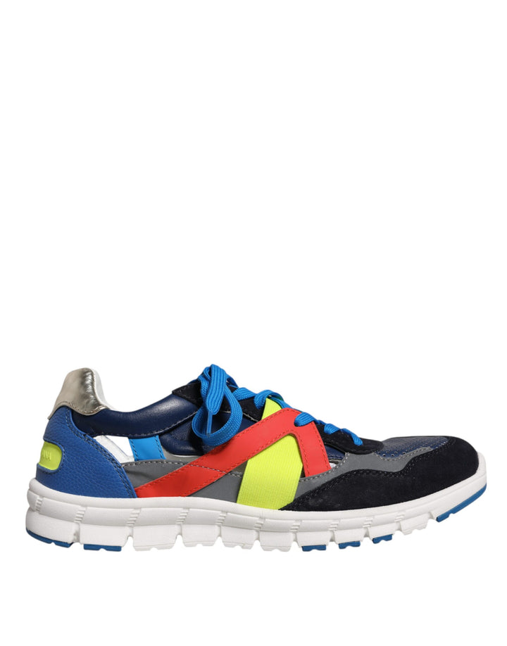 Zapatillas Bajas de Cuero y Ante Multicolor Dolce & Gabbana