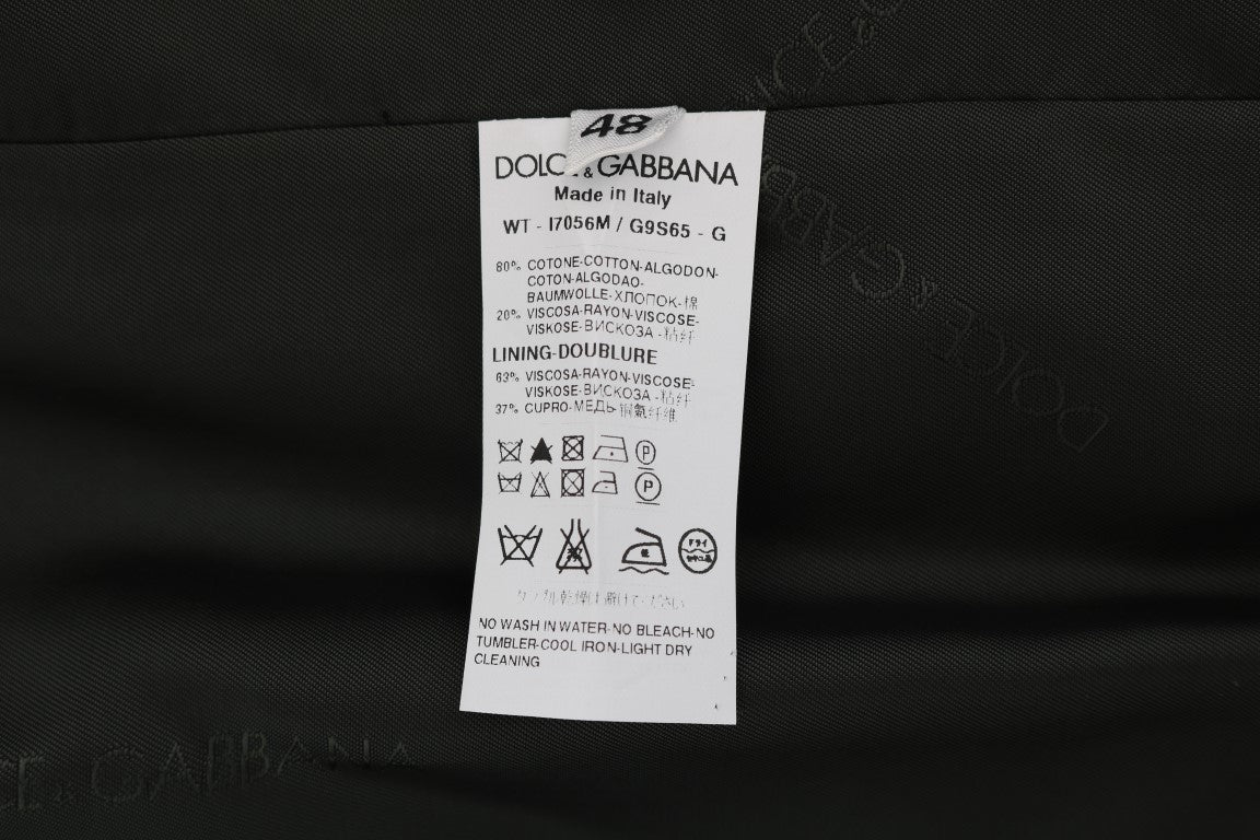 Gilet rayé Dolce & Gabbana en coton noir STAFF