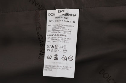 Gilet rayé en coton gris Dolce & Gabbana STAFF