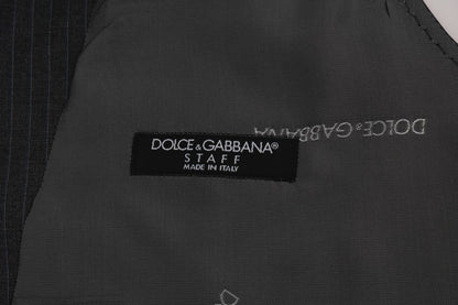 Gilet rayé en coton gris Dolce & Gabbana STAFF
