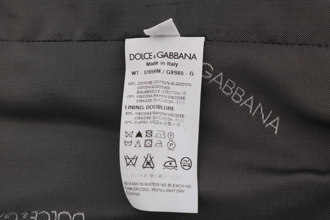 Gilet rayé en coton gris Dolce & Gabbana STAFF