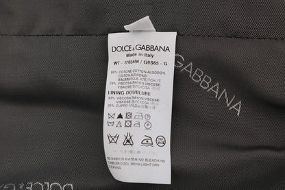 Gilet rayé en coton gris Dolce & Gabbana STAFF