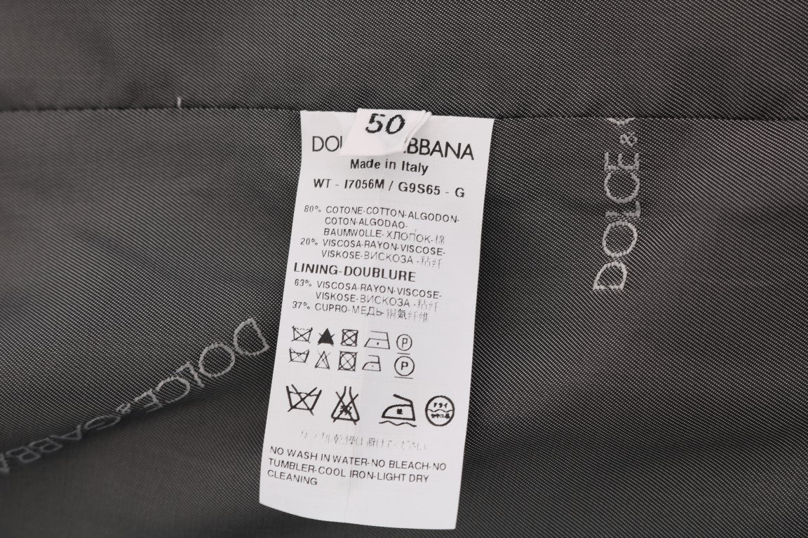 Gilet rayé en coton gris Dolce & Gabbana STAFF