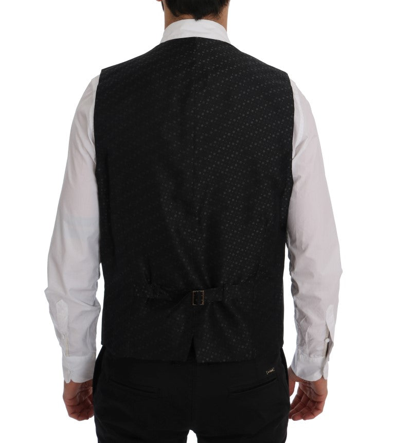 Gilet rayé en coton gris Dolce & Gabbana STAFF