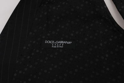 Gilet rayé en coton gris Dolce & Gabbana STAFF