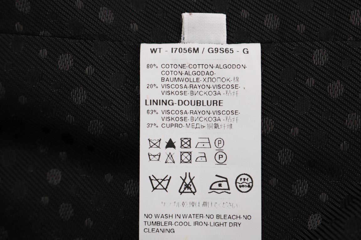 Gilet rayé en coton gris Dolce & Gabbana STAFF
